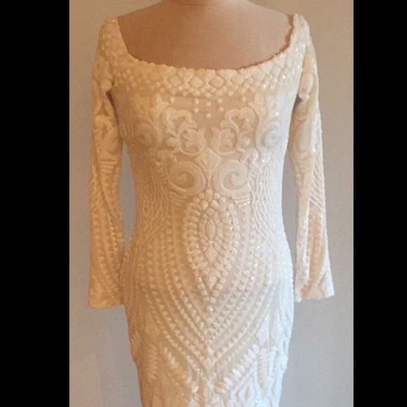 White long glittering dress - Picture 5 of 11